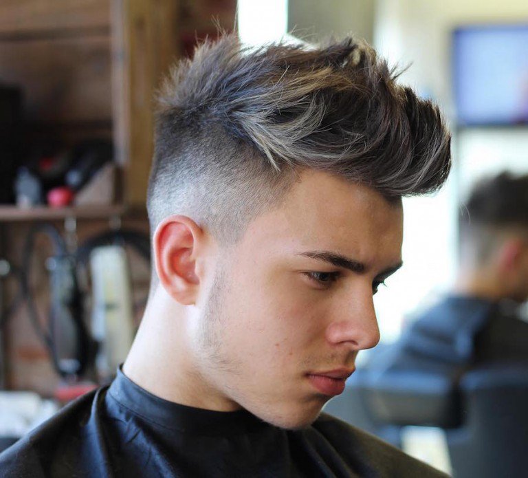 mens quiff high fade