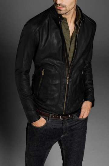 black leather jacket mens