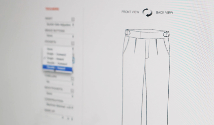 designing bespoke trousers