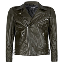 glazed leather jacket