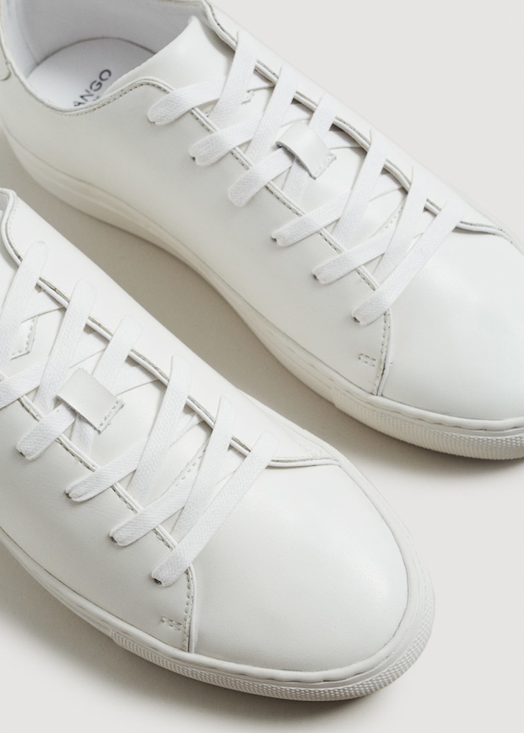 mango man white sneakers