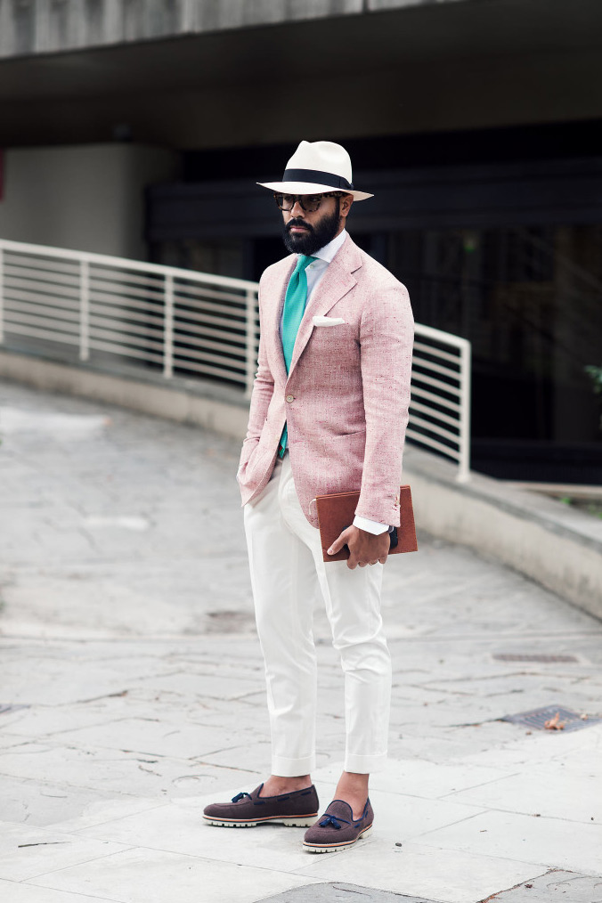 pink blazer