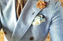 tied with pocket square