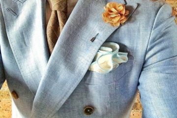 tied with pocket square